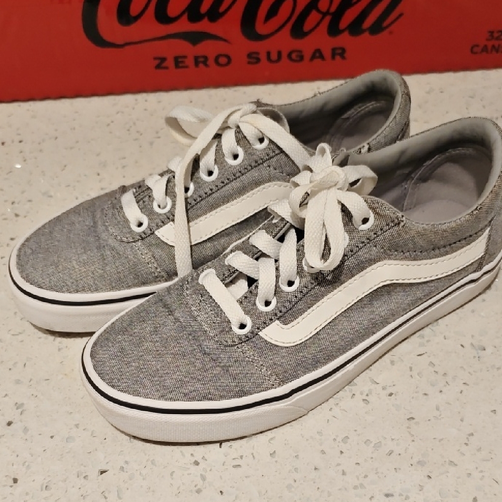 Vans Gray and White Women's Sneakers